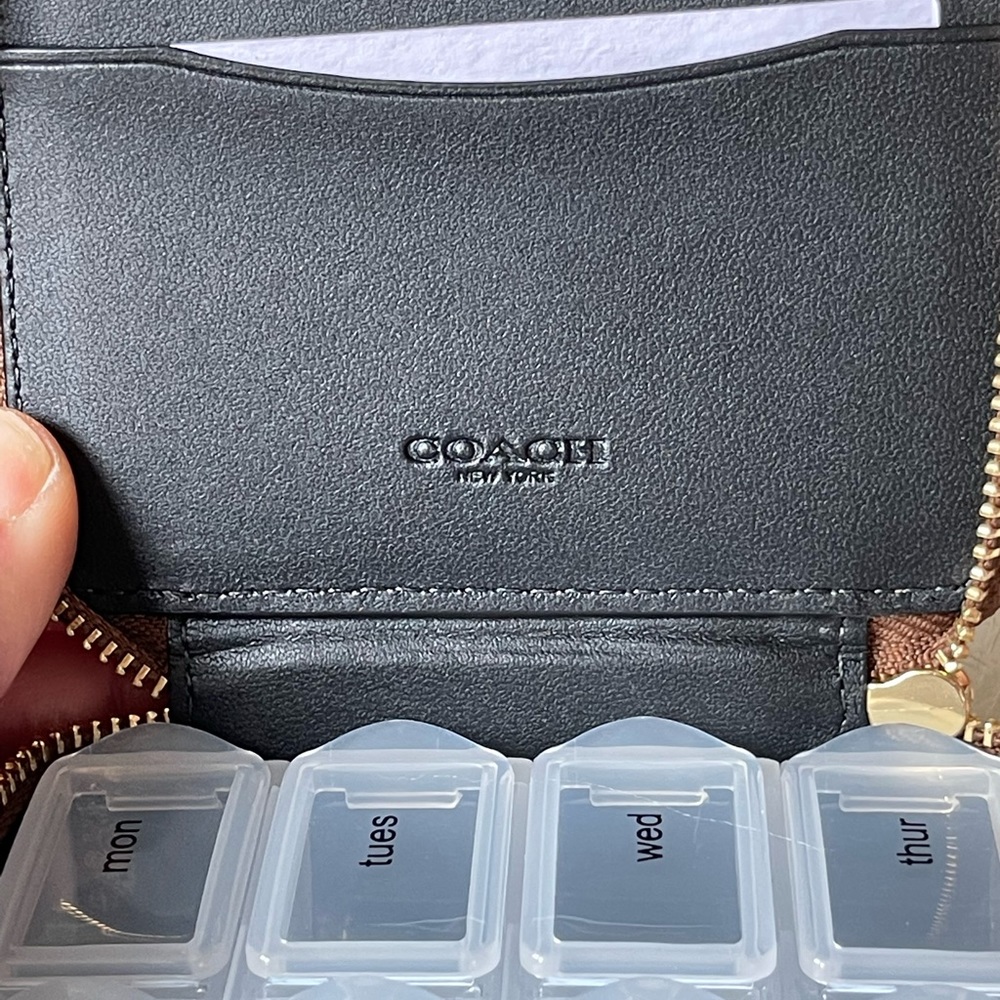 Coach travel pill caddy for day and night